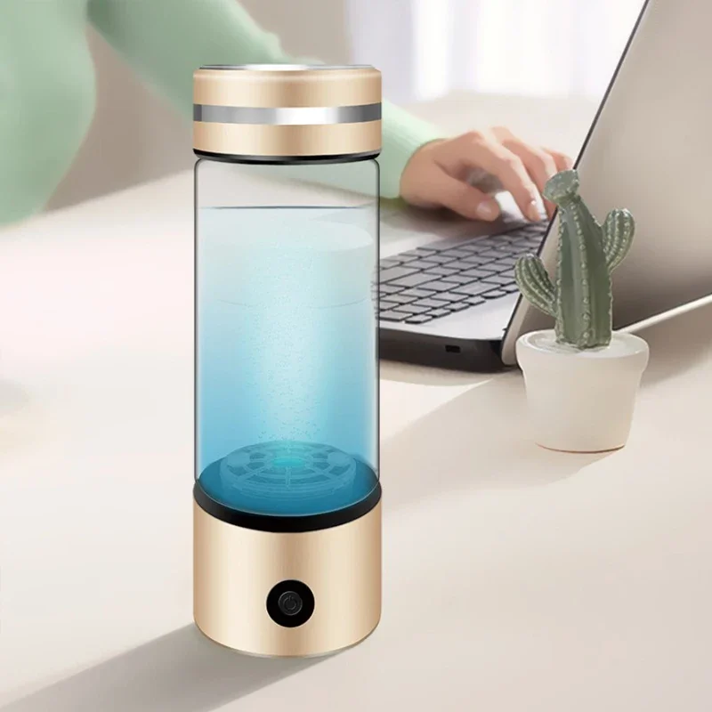 Cawolo Nuovo design portatile idroge ionizzatore d'acqua idroge generatore di acqua bottiglia di vetro con tecnologia pem spe