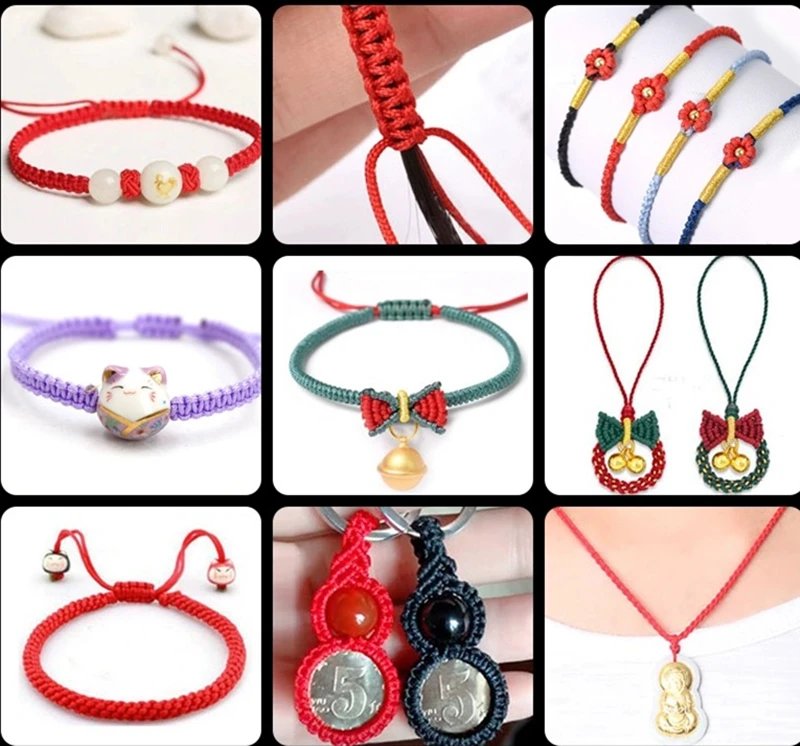 Nylon Cord Thread Chinese Knot Macrame Cord Bracelet