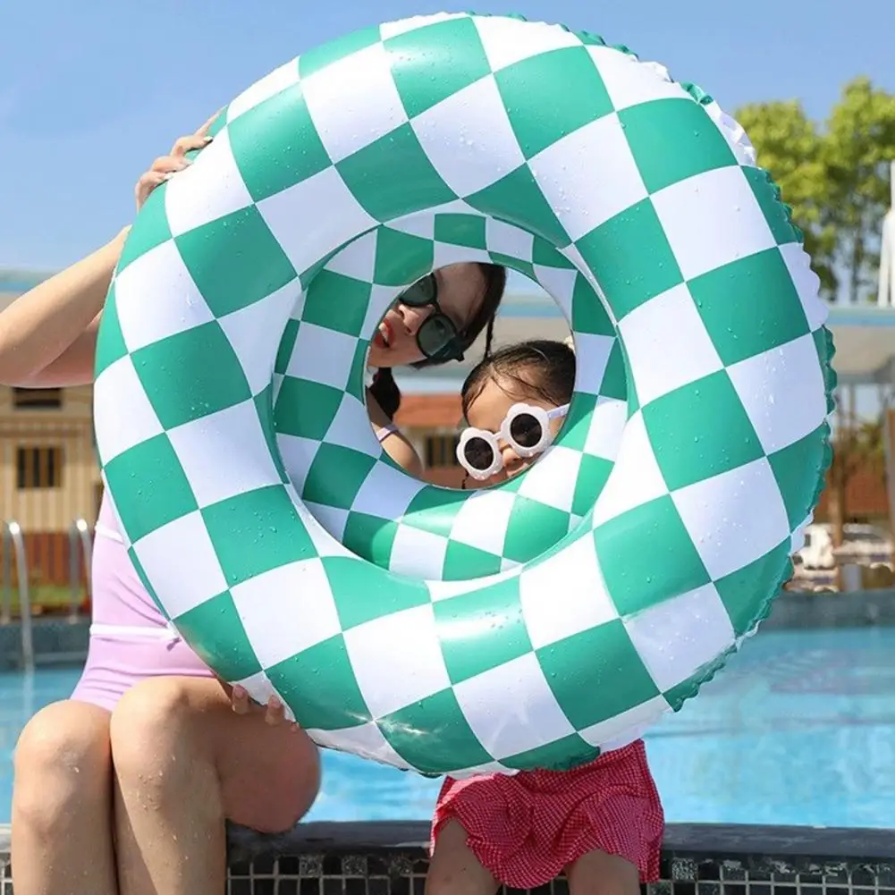 

Kids Swimming Ring Thickened Inflatable Safe Swim Trainers PVC Chess Grid Kids Swimming Circle Swim Tube Beach Water Toy 물놀이 튜브