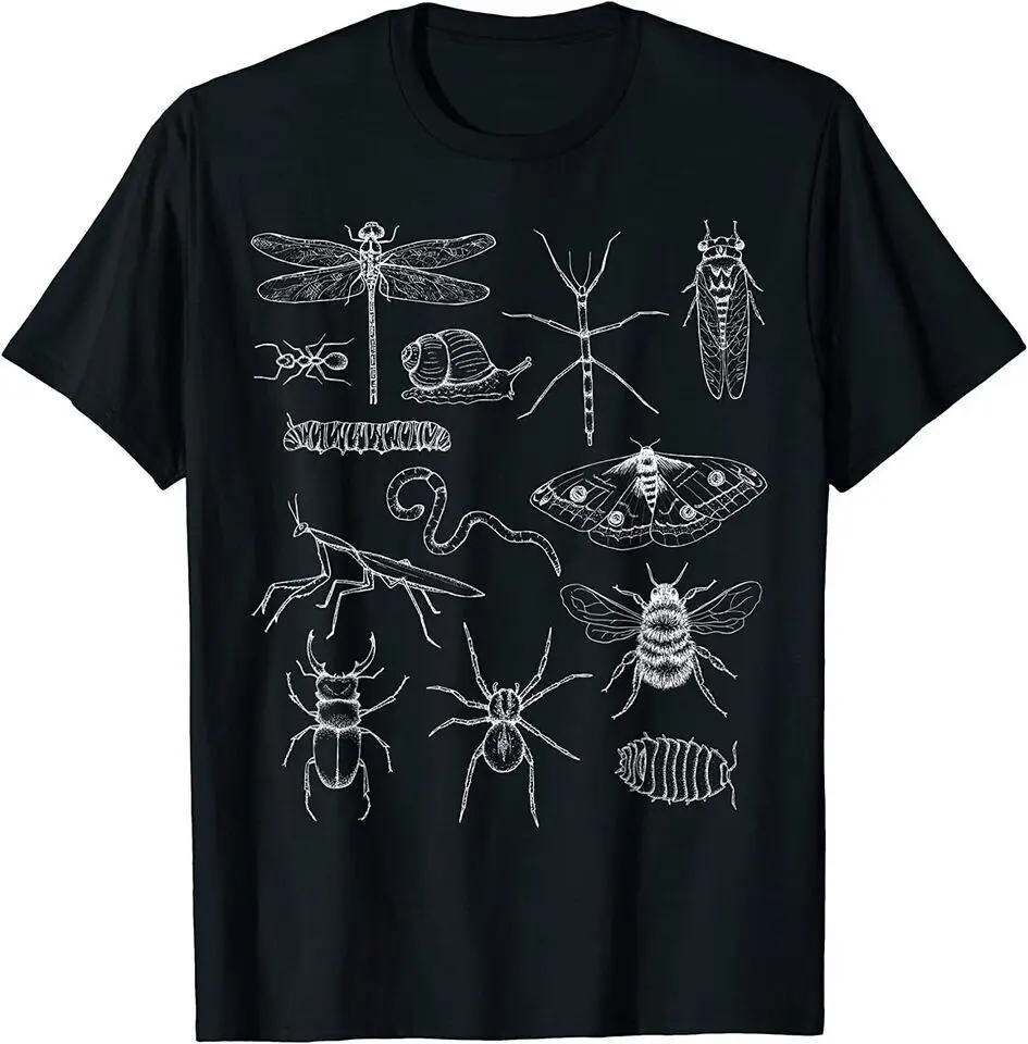 New Minibeasts Insects and Invertebrates Drawings Unisex Funny T-Shirt Tee USA