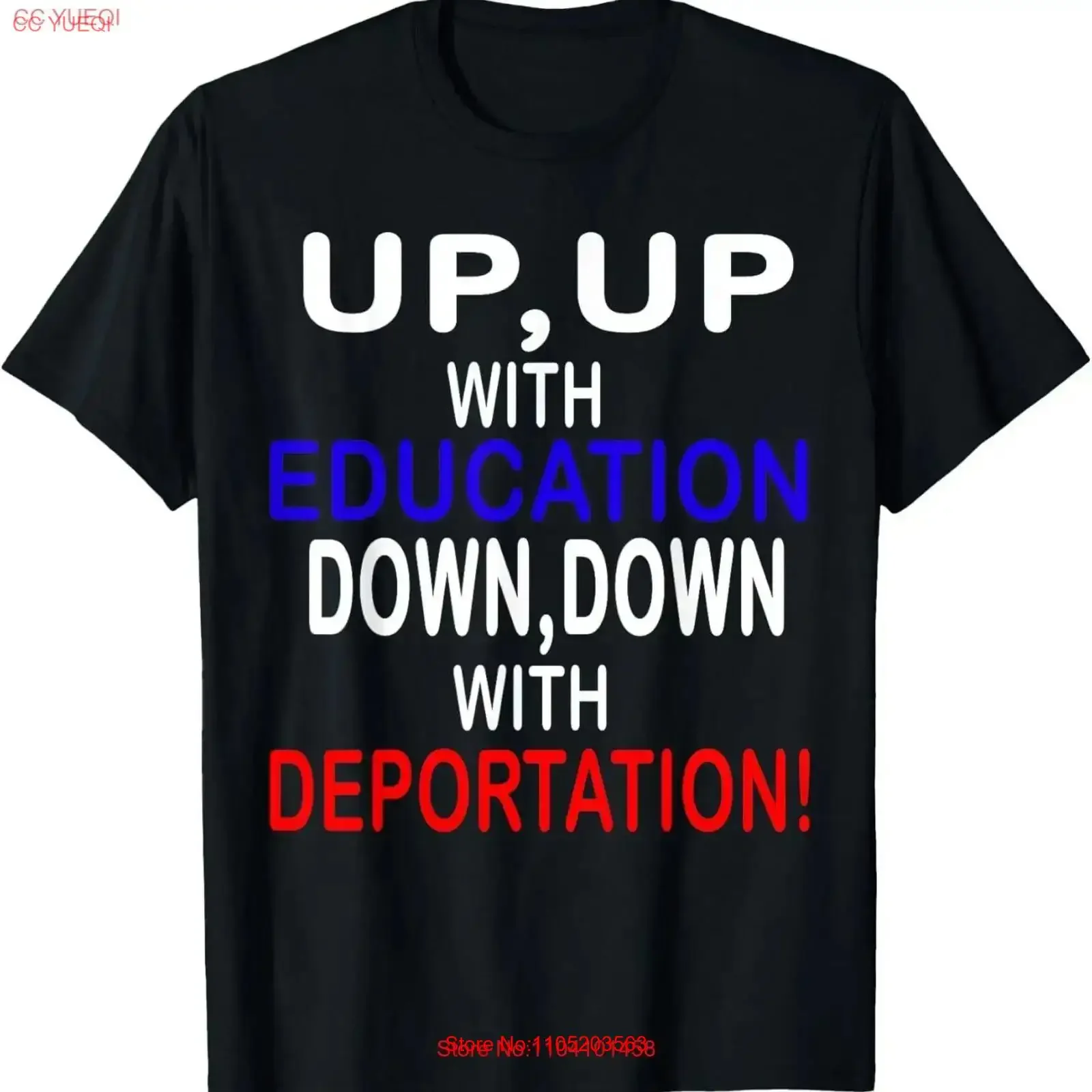 Up with Education Down Deportation Kamala T Shirt vintage Washed Casual Stylish streetwear Versatile Comfortable