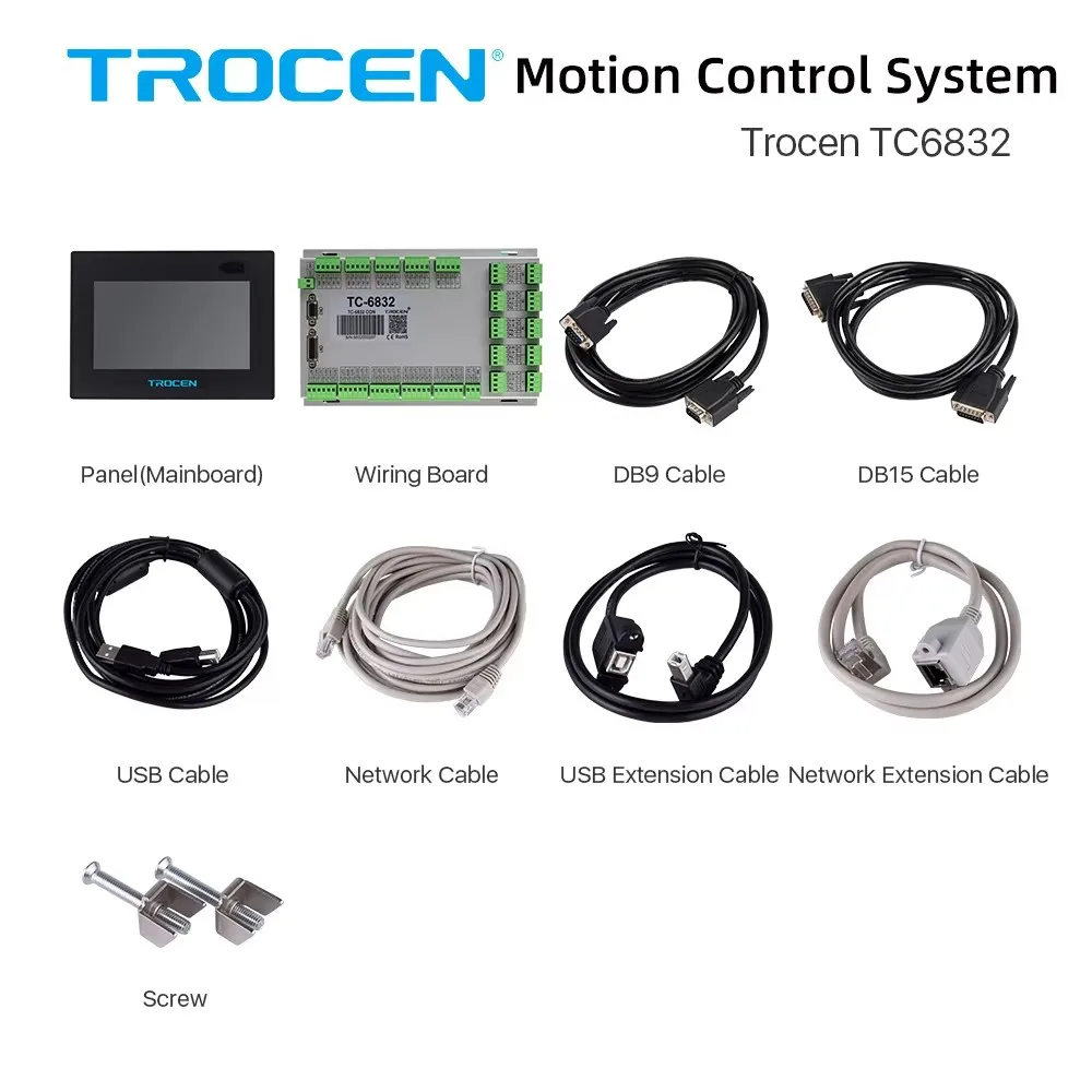 نظام التحكم في سكين الاهتزاز Trocen TC6832 لنظام التحكم في آلة النقش مع وحدة تحكم غير متصلة بالإنترنت، DSP عالي السرعة 10 محاور