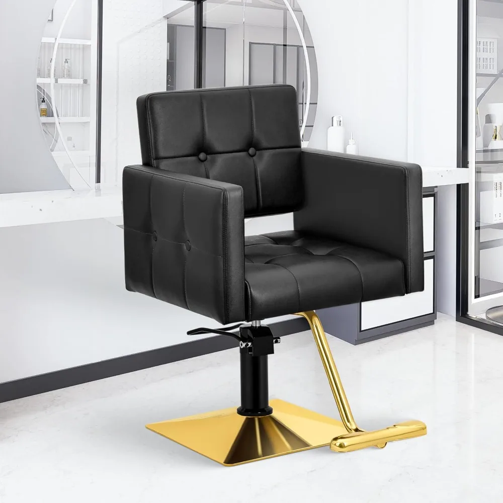 

Black Hair Salon Chair for Hair Stylist Hydraulic Barber Chair Wide Seat Beauty Salon Styling Stylist Chair for Home Spa