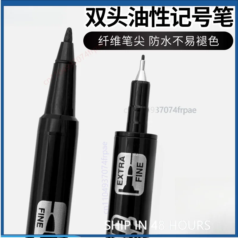 For PILOT SCA-TM Oil Based Dual Tip Marker Pen Permanent Ink For CD Labeling Draft Drawing Marking Stationery（5pcs）