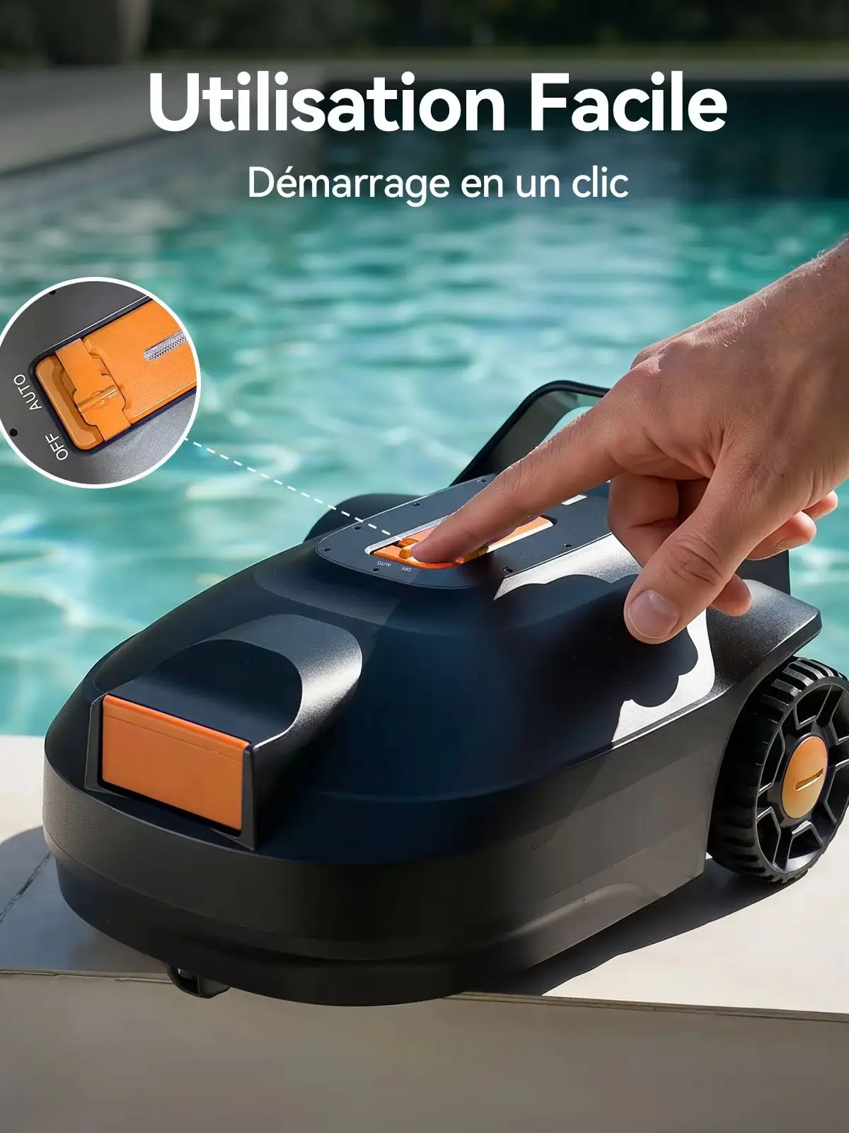 2026 NEUER Redkey-S200 Poolreinigungsroboter 180 Minuten Laufzeit, 5000mAh Akku, 36W Motorleistung Geeignet für Aufstellpools