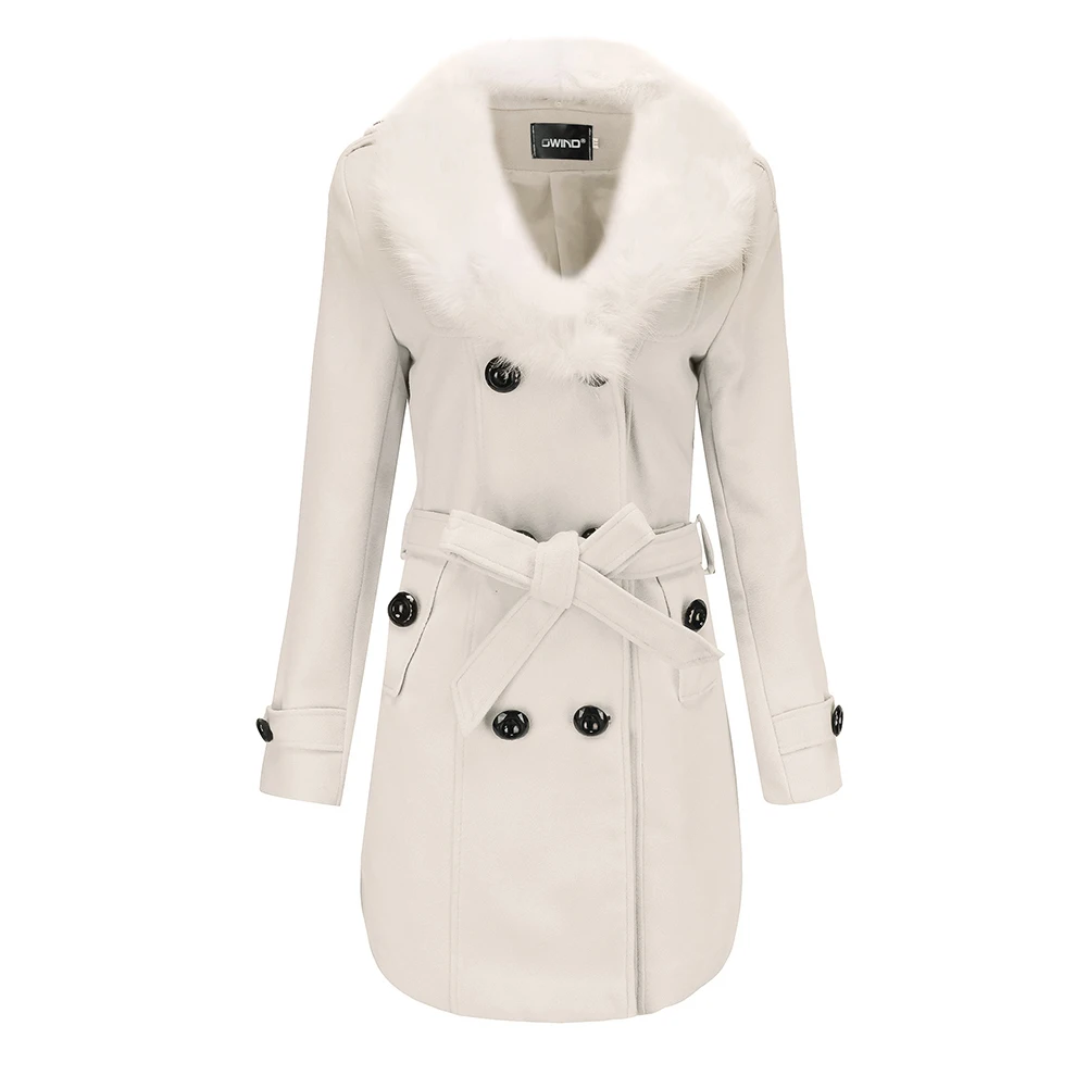 Voor Damesmode Dames Wollen Jas Casual Winter Evenement Bruine Dames Wollen Jas Jassen Revers Hals Geschikt Voor Vakantie