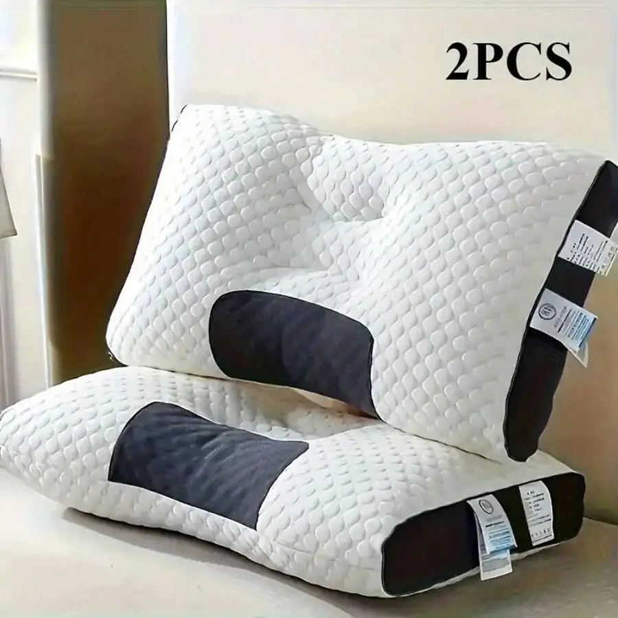 2-Pack Massage Pillow A High-Quality, All-Season Sleep Support Pillow That's Machine Washable, Breathable, Soft, And Comfortable