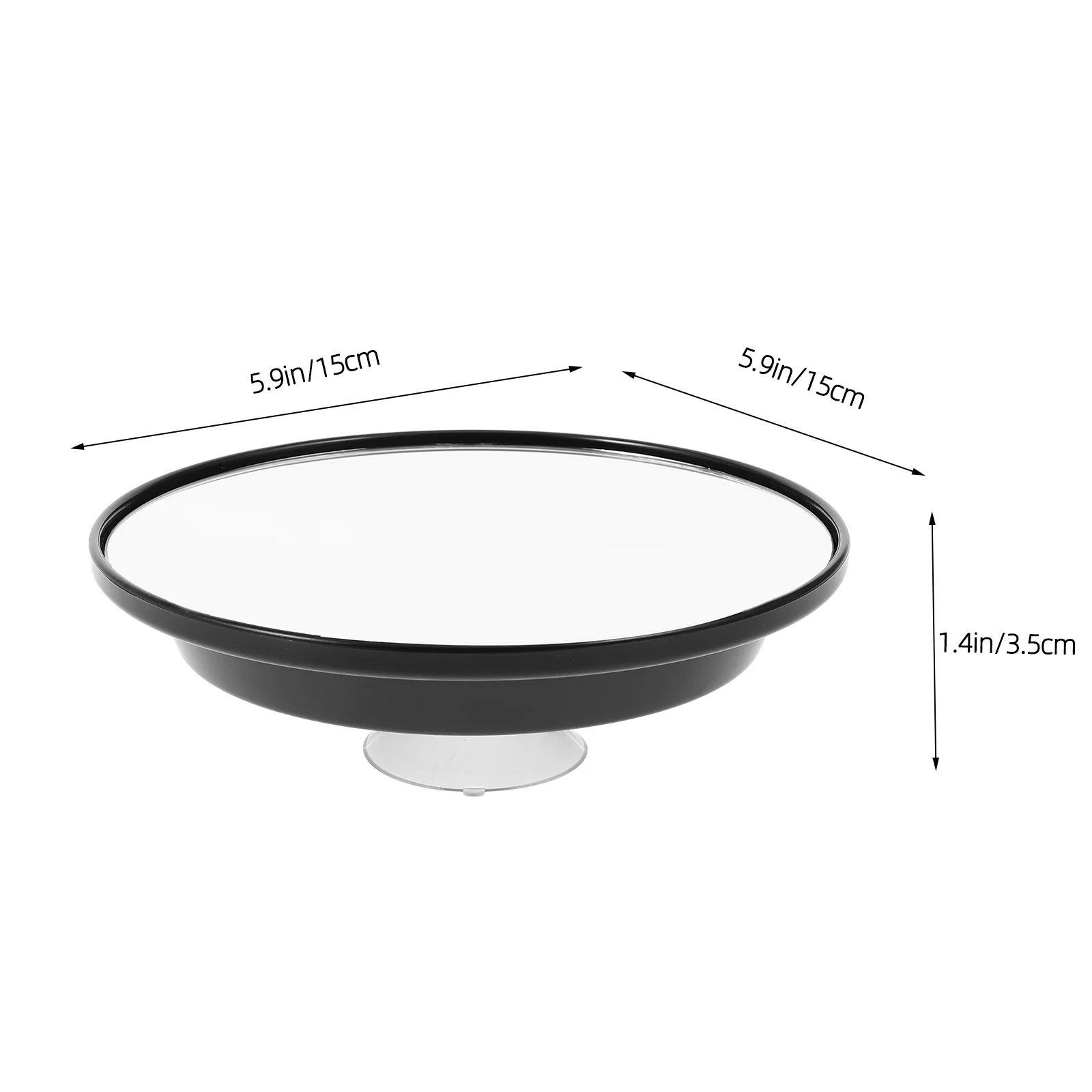 Espelho de ampliação de lado único, ventosa sem pregos, redondo, prático, portátil, espelho de maquiagem para vaidade, banheiro, quarto