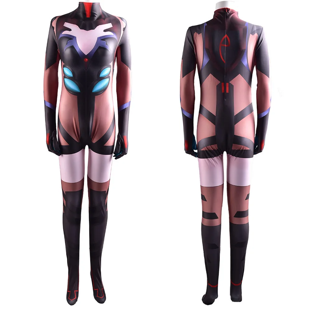 EVA Ayanami Rei Cosplay Costume para Mulheres, 3D Impresso, Spandex Halloween Costume, Super-herói Zentai Bodysuit para Crianças, Meninas