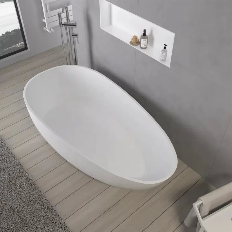 Hotel Free Standing Bathtub Stone Bathtub Acrylic Solid Surface Bathtub Bath Tub Soaking