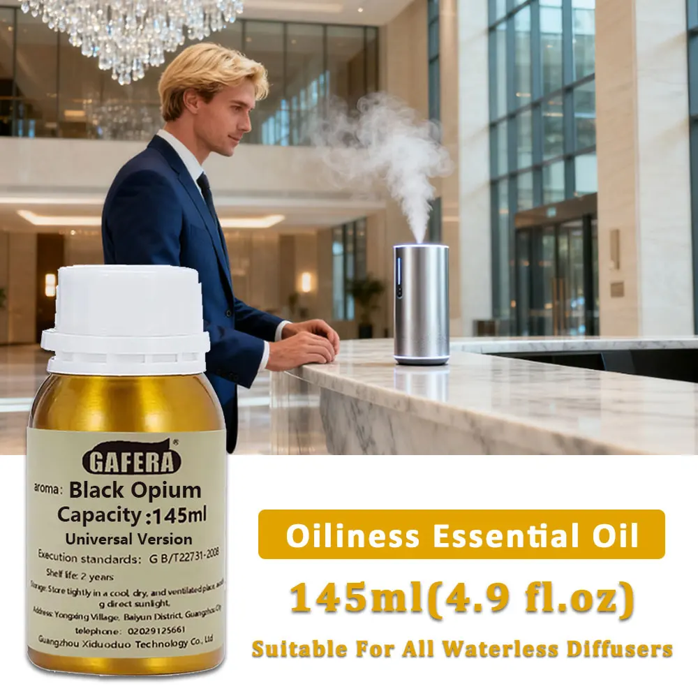GAFERA 145ml (4.9 fl.oz) Aceite Esencial de Opio Negro/Cedro - Aceite Aromático para Difusor, Ambientador, Perfume para el Hogar
