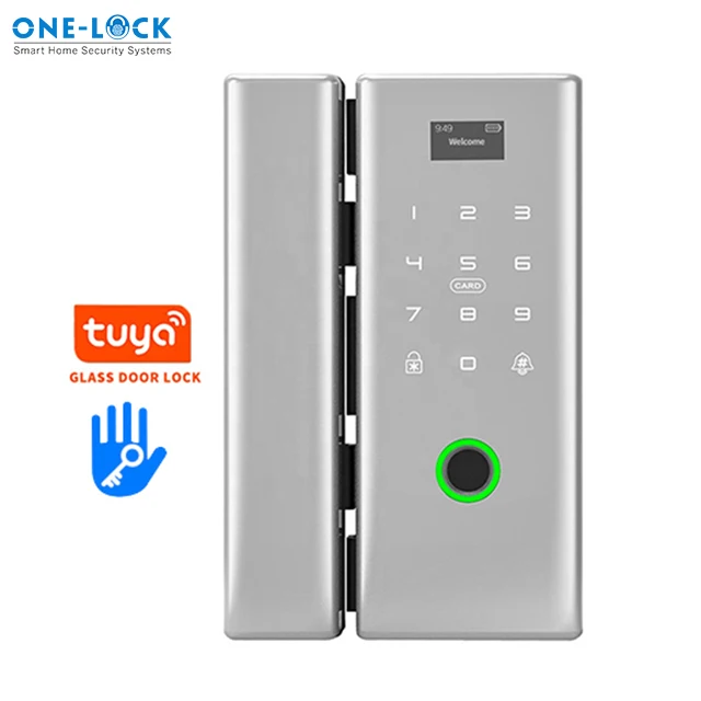 Keyless Sliding Locks Tuya App Wifi 1 Inch Digital Lockset Smart Gate Rim Slide Glass smart Door Lock