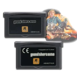 GBA 32 Bit Grand Theft Auto ENG/FRA/DEU/ESP/ITA Video Game Memory Cartridge Card A birthday gift for children