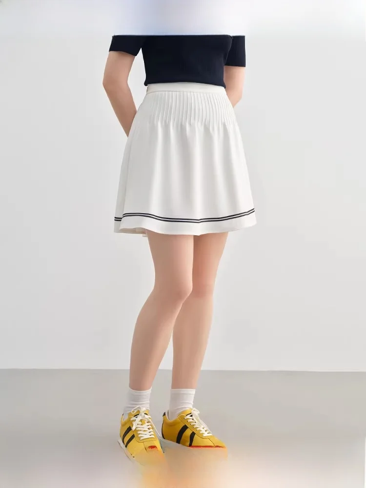 

Юбка миди А-силуэта с завышенной талией для коррекции фигуры, больших размеров, женская летняя модная юбка из полиэстера