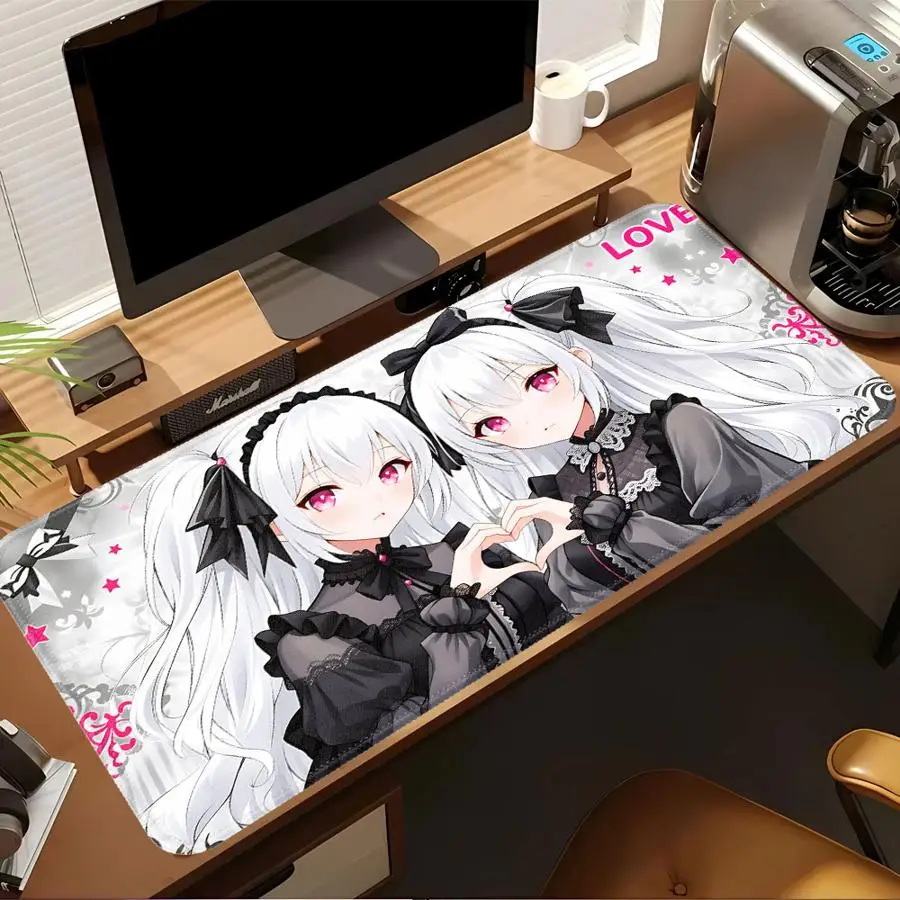 Mouse Pad office Pad Desk accessories Keyboard Mouse Pad Game Console Pad Computer Laptop Pad overlock Anime Twins Gothic Lolita