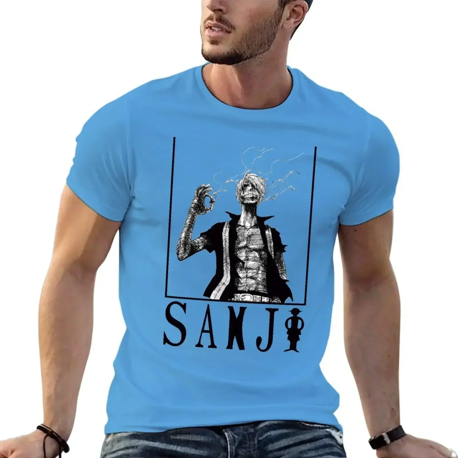 anime shirts graphic tees designer t shirt men Vinsmoke Sanji T-Shirt  t shirts for men New Arrival streetwear 2024 man