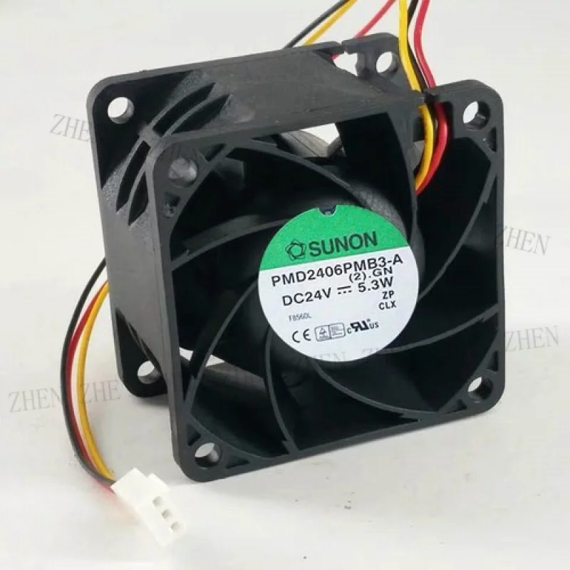Y 1 Pc. New FOR  PMD2406PMB3-A Inverter Cooling Fan 6038 DC24V 5.3W 6CM 3Pin