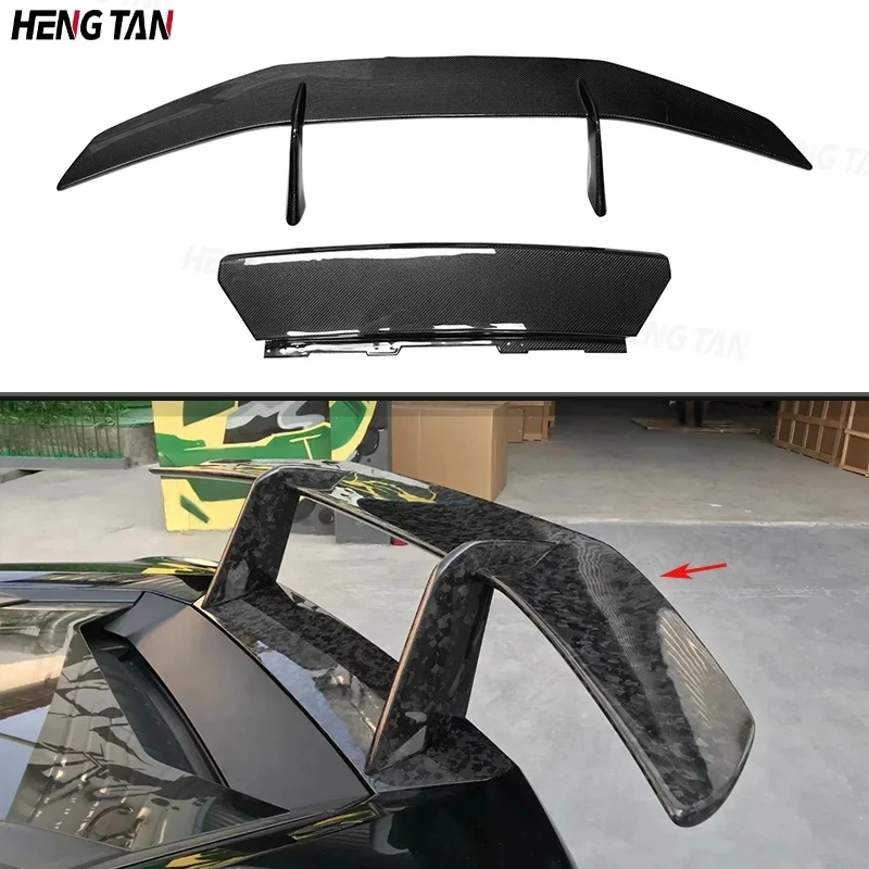 For Lamborghini Huracan LP580 LP610 Carbon Fiber Car Rear Trunk Spoiler Rear Wing Tail Wing Parts Upgrade Body kit