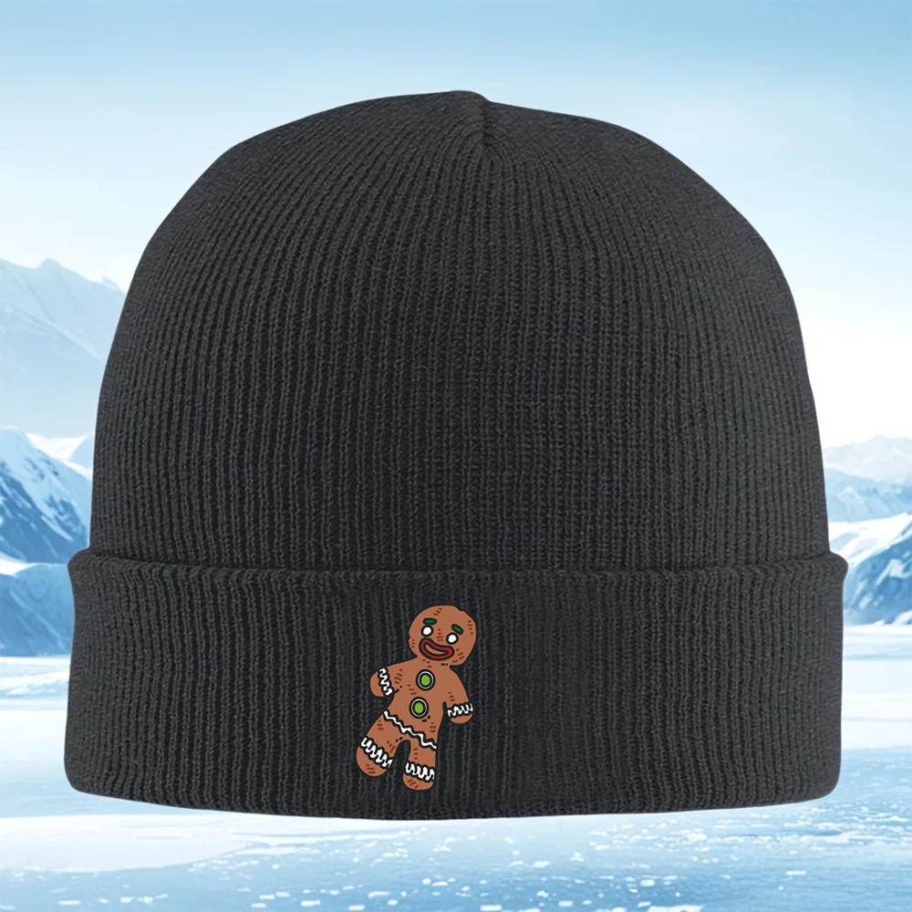 Hombre de jengibre con cuestión Hombres Mujeres Gorro de punto unisex Gorro Jersey Gorro Invierno Térmico Cálido Navidad Ciclism