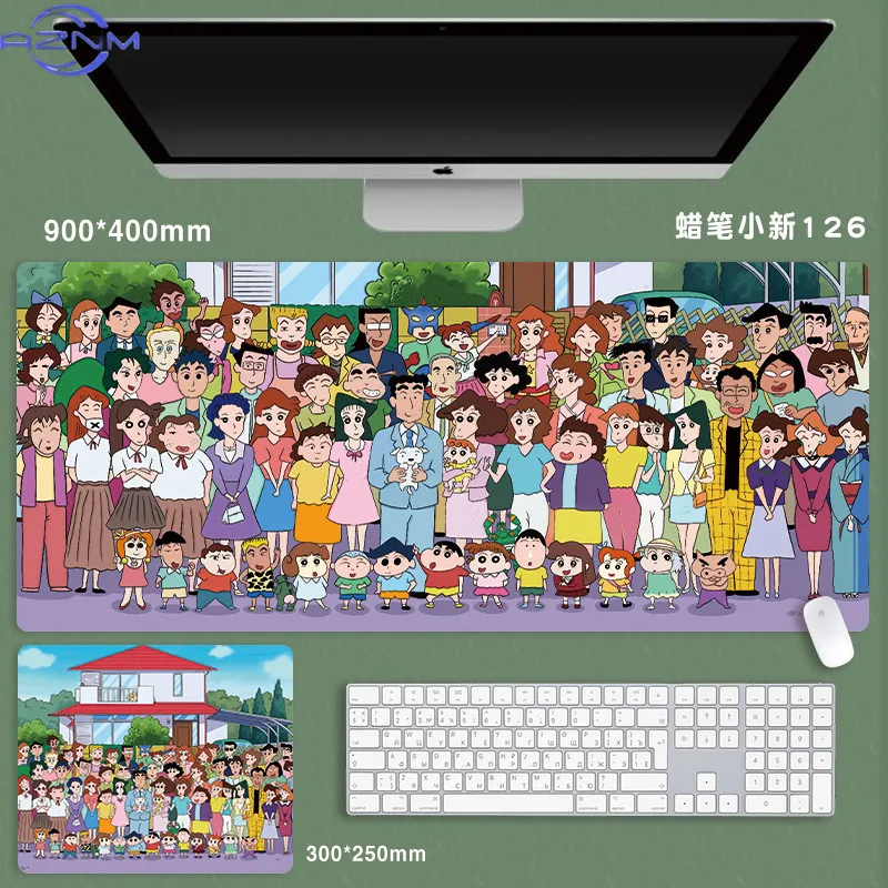 Crayon Shin-chan Mouse Pad Large Cute Anime Cartoon Mouse Mat Anti slip Rubber Game Computer Table Pads