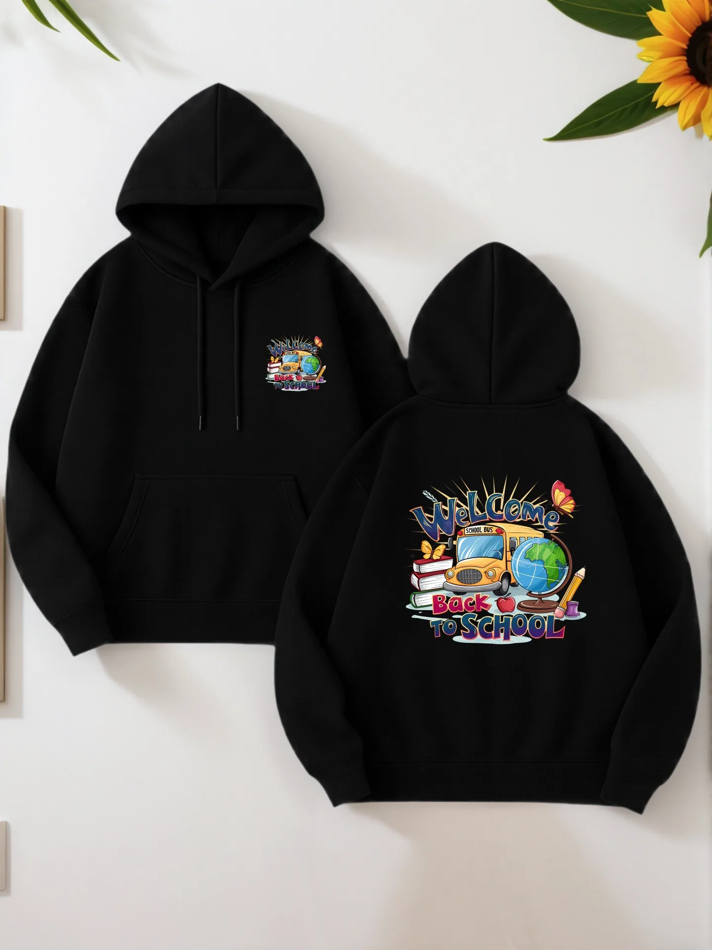 هوديي برسومات جرافيك للرجال، بلوفر مطبوع عليه رسوم كرتونية للشباب، نمط ملابس الشارع، كاجوال للارتداء اليومي