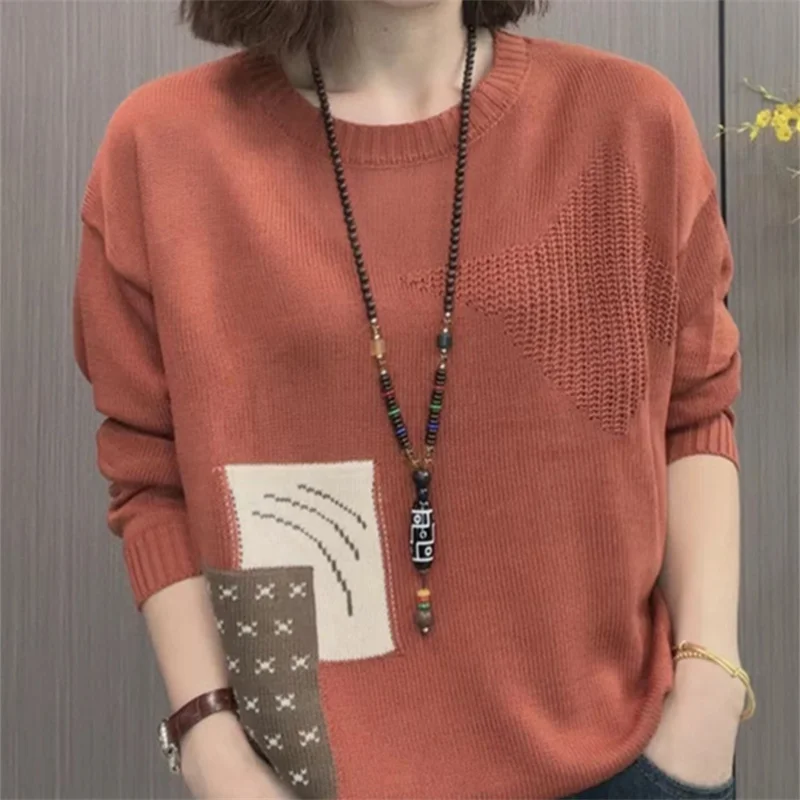 

Гуанчжоу тринадцать рядов свитер Даланг без катышков весна осень трикотажная основа irt Southern Oil женский топ длинный све круглый...