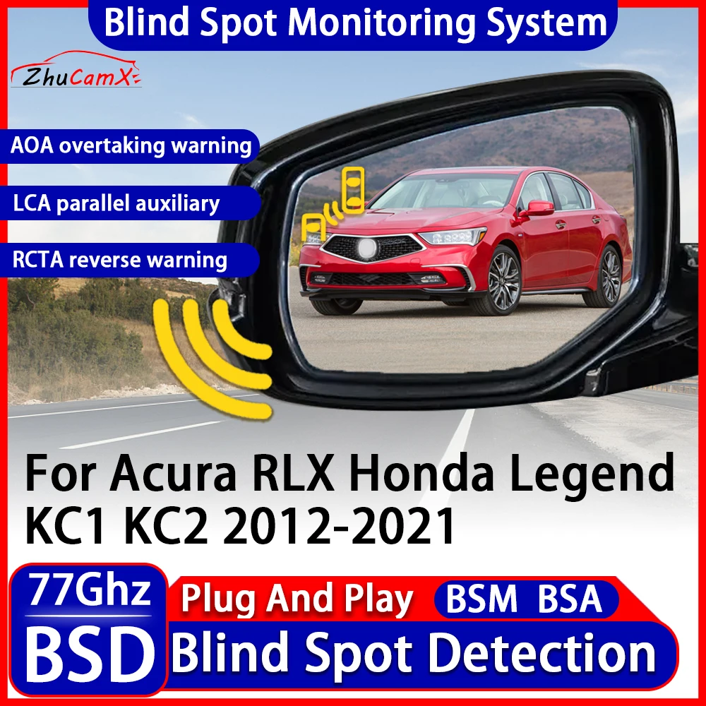 BSD BSM BSI Blind Spot Detection Monitoring Warning System Change Lane Assistance For Acura RLX Honda Legend KC1 KC2 2012-2021