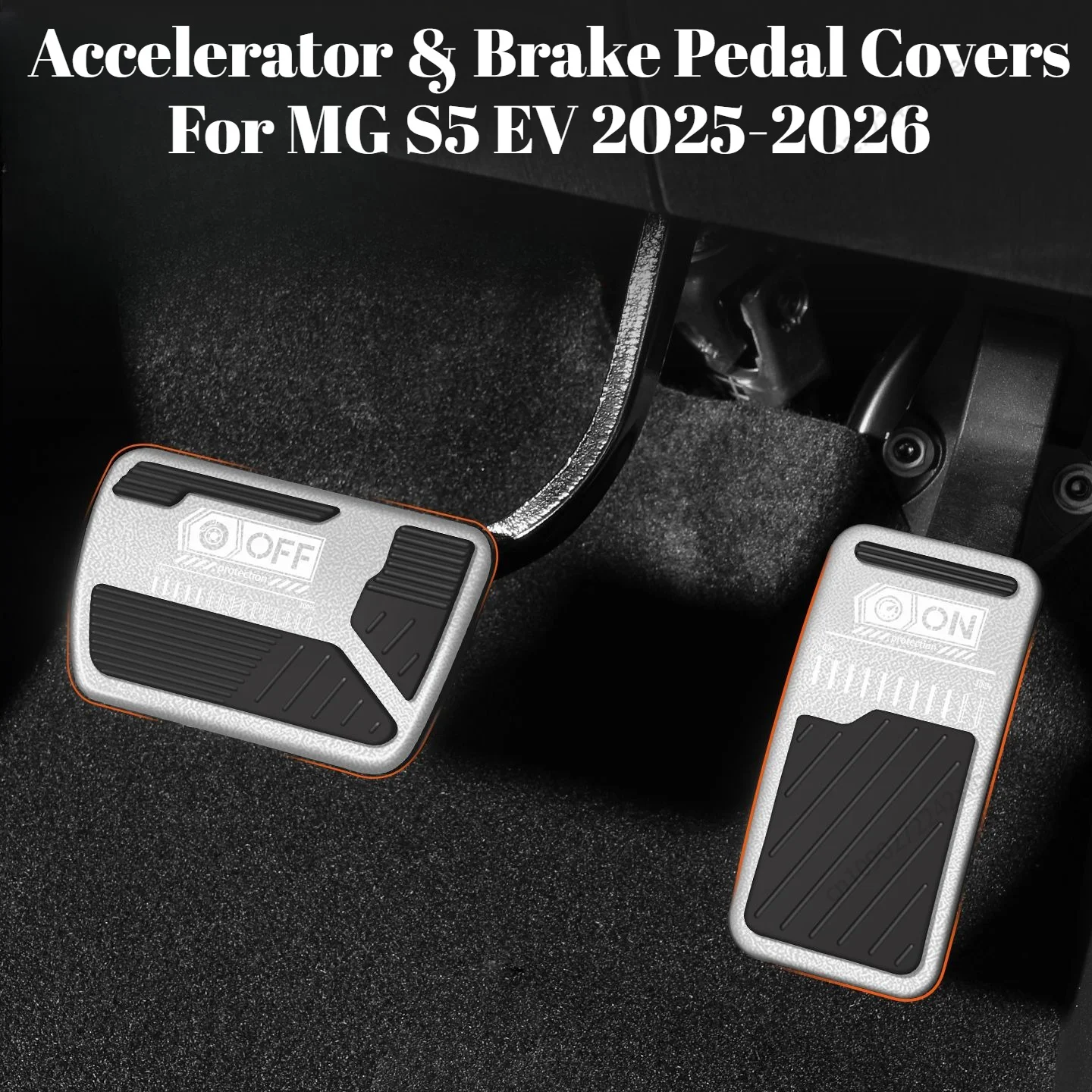 Accelerator & Brake Pedal Covers for MG S5 EV 2025-2026, Car Foot Pedal Interior Modification Decor Accessories Interior Parts