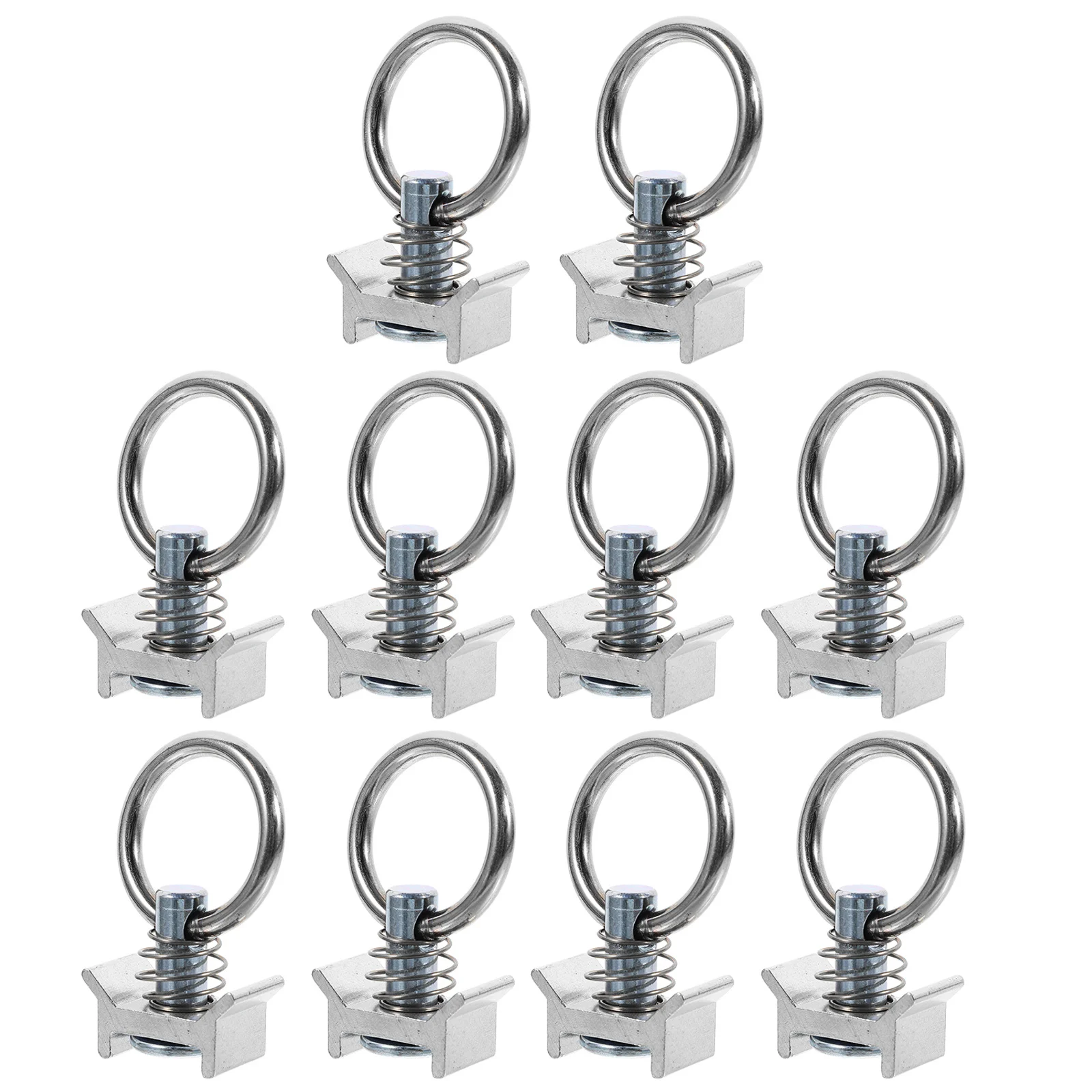 10 قطعة التعادل أسفل الصلب واحد المناسب مرساة البضائع التعادل أسفل السكك الحديدية المناسب شاحنة السرير السلامة يا حلقة مكافحة قطع الاتصال #2