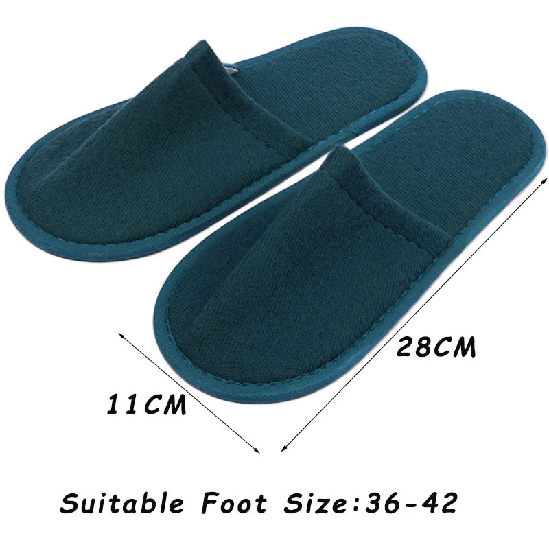 5 Pairs/Set All-inclusive Hotel Home Slippers Travel Spa Slippers Anti-slip Flat Shoes Unisex House Home Guest Indoor Slippers