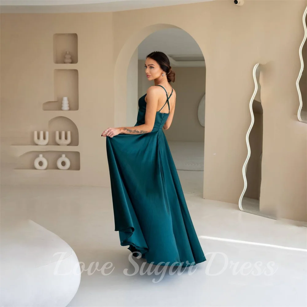 Robe de Soirée Sexy en Satin pour Femme, Tenue de Bal Formelle, Festive, Décontractée, Éducative, à la Mode