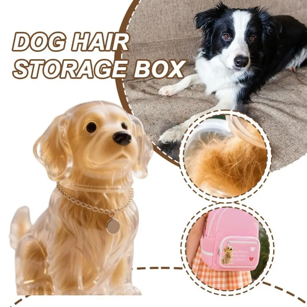 Transparente Hund Fell Lagerung Anhänger Nette DIY Zubehör Tragbare Souvenirs Schlüsselbund Pelz Lagerung Kapsel Tier Haar Container – Detail 6