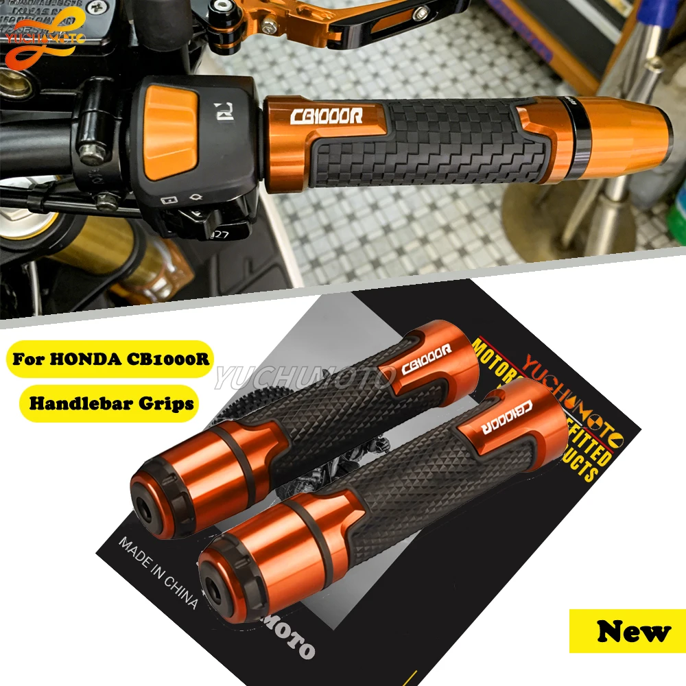 For Honda CB1000R CB 1000R 2011 2013 2014 2015 2016 2021 CNC Handlebar Grips Rubber Handle Grip Pad Motorcycle Accessories