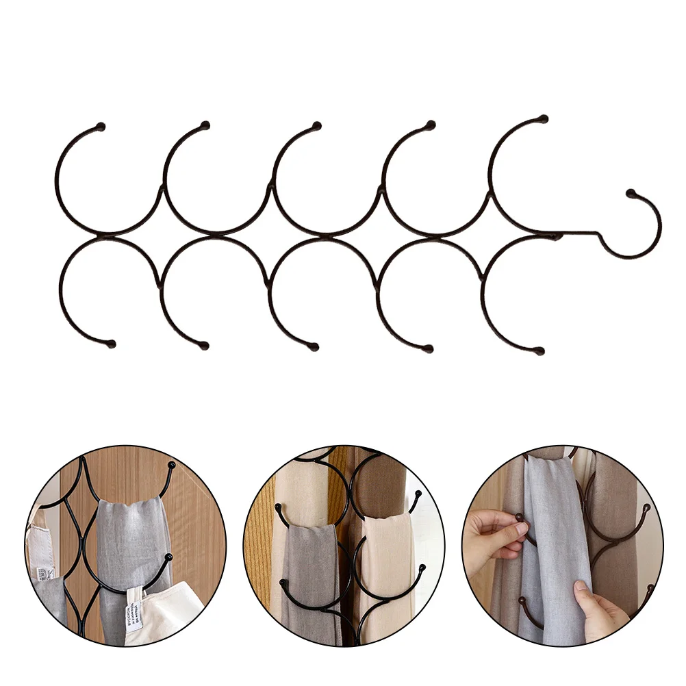 

Multi-Layer Iron Scarf Hanger Lightweight Tie Organizer For Closet Space Saving Household Storage Accessory