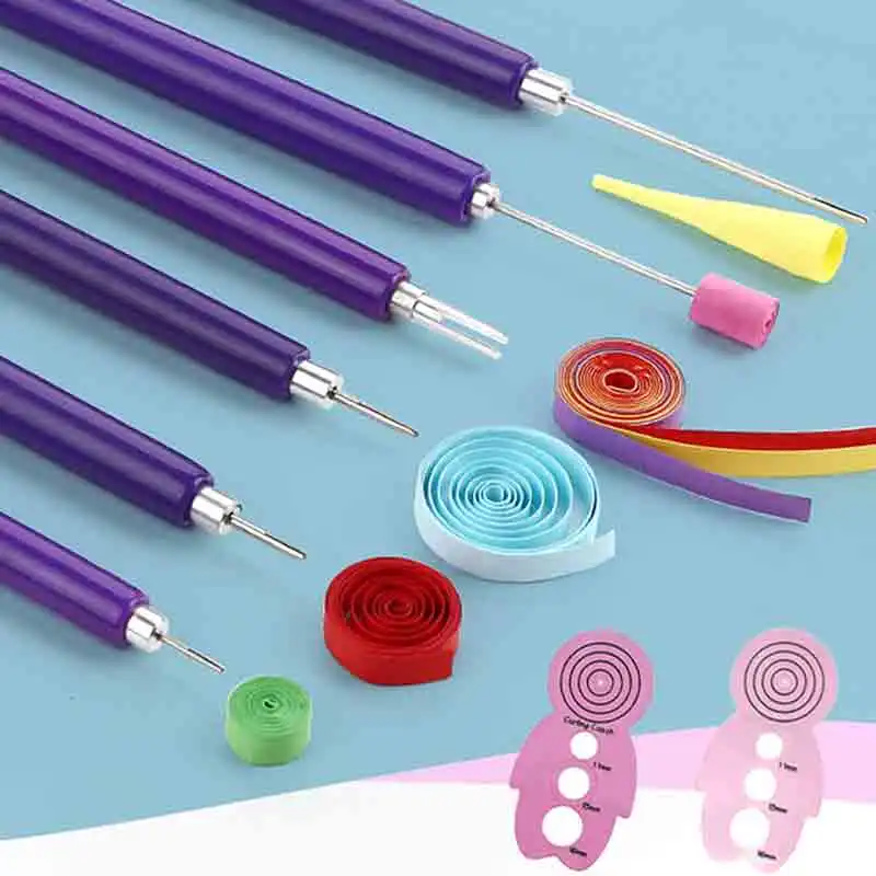 1/6Pcs Quilling Paper Pen Scrapbooking Rolling Manual Craft DIY Origami PVC Handle Slotted Structure Practical Quilled Tools