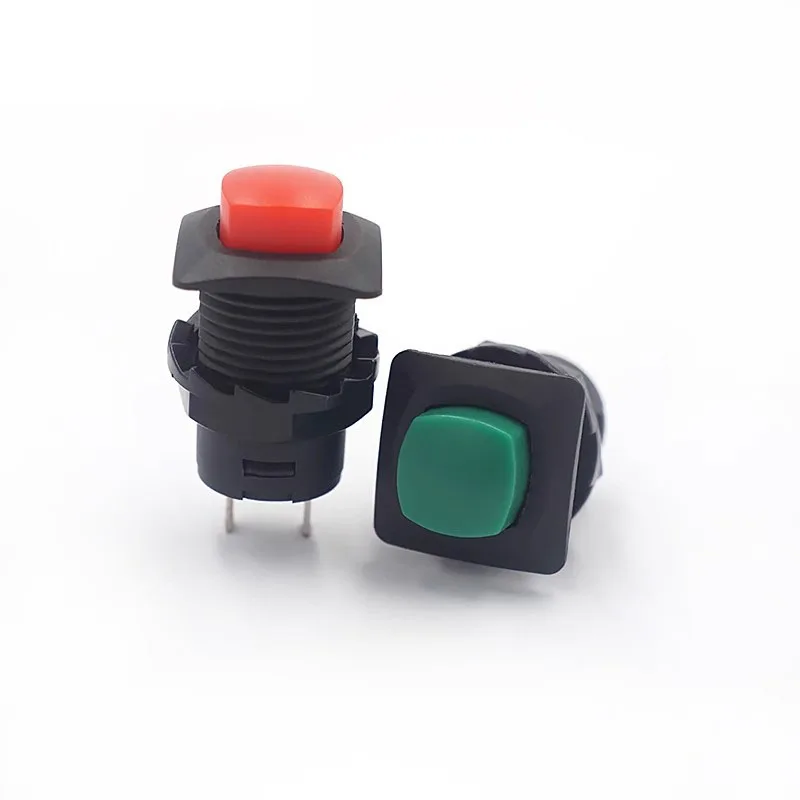 DS-426/DS-425 Square self-locking lock-free reset connector Normally open 12mm round button switch