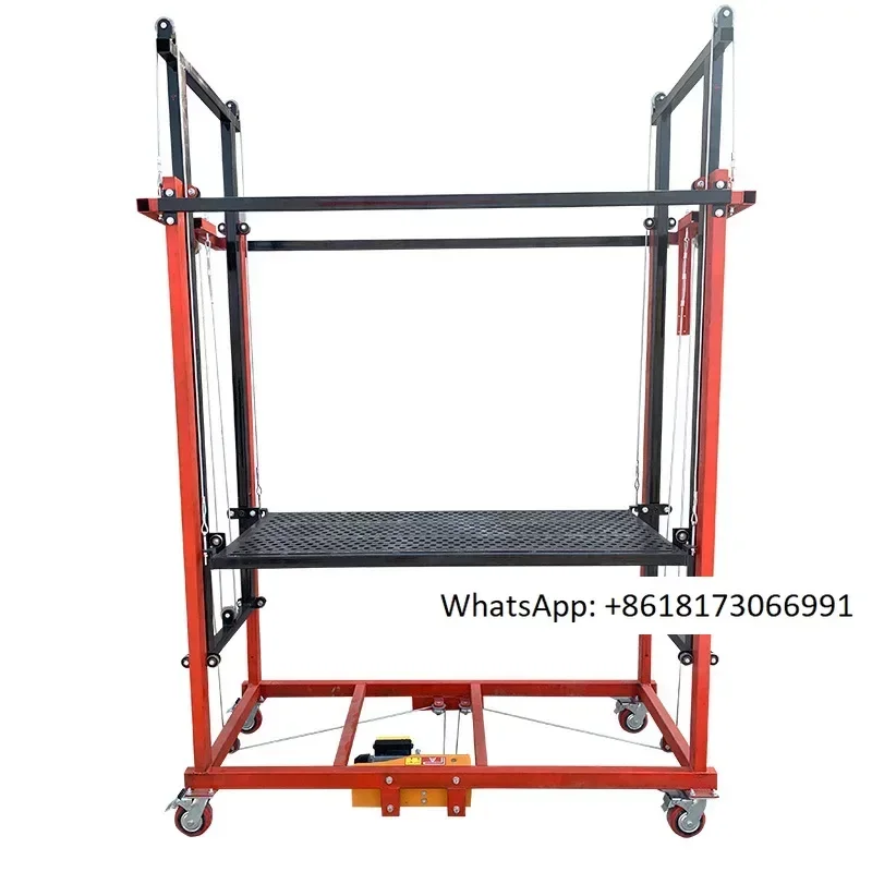 Electric lifting scaffold lift fully automatic folding climbing platform 5 meters 6 meters small cargo elevator hoist