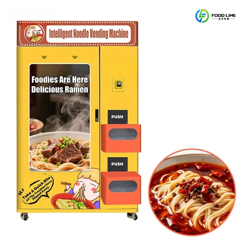 Direct Supply 24hrs Self Service Hot Water Heated Instant Cup Noodle Ramen Hot Food Vending Machine Customized