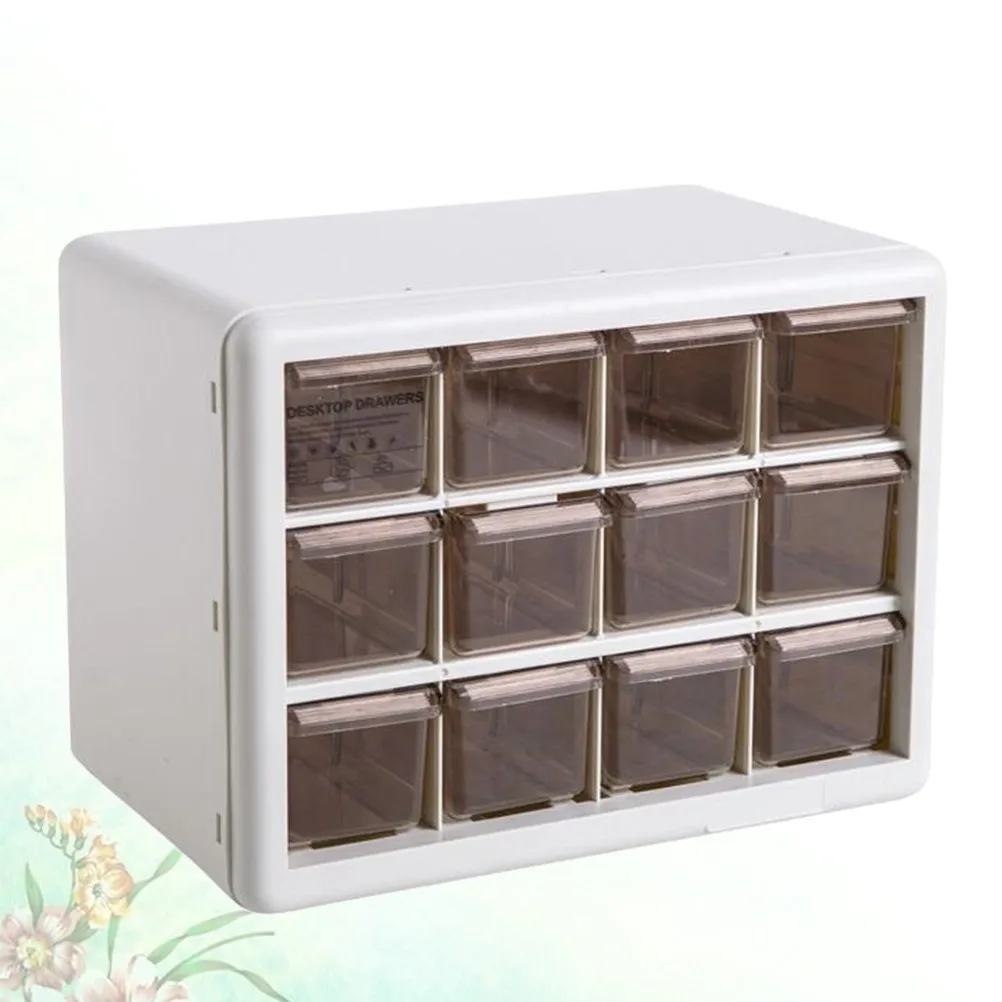 

1 Set Transparent Milky Multi-Drawer Jewelry Organizer Box Desktop Storage Cabinet For Office Study Room Small Spaces Hanging