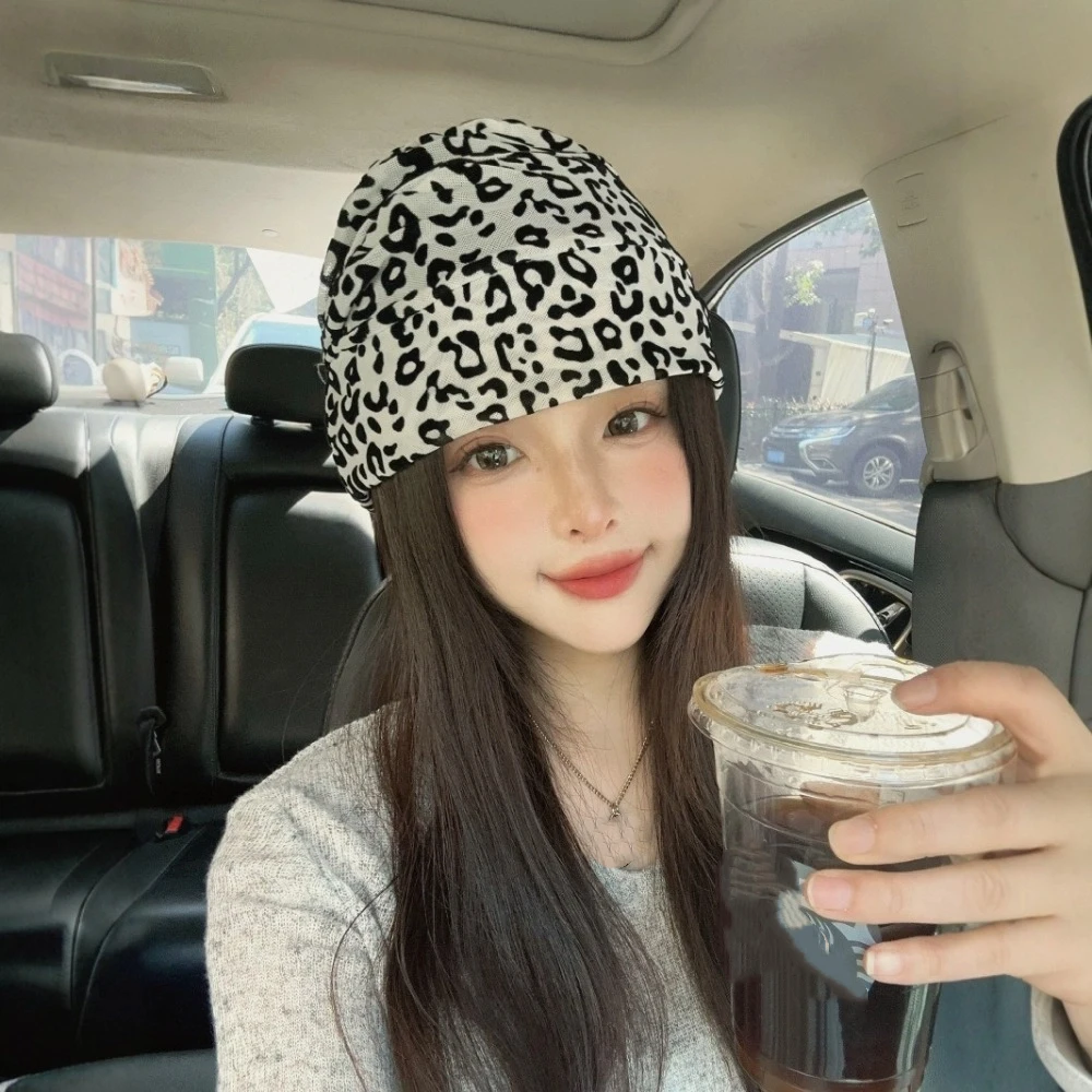 الحضرية خمر Y2k قبعة فضفاضة التراص النمط الأمريكي البلوز القبعات بارد قابل للتعديل صالح ليوبارد بيني قبعة المرأة