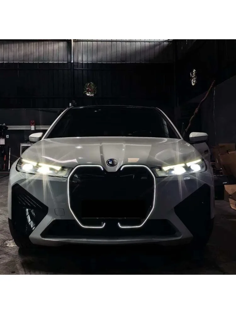 BMW iX iX40 iX50 M60 2022-2024 Grill LED Verlichting Gemodificeerde Voorbumper Radiateur Nier Verlichte Front Grille Autoaccessoires - afbeelding 2