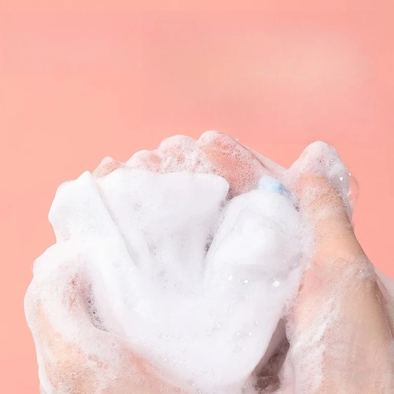 Double Layer Facial Foaming Net Multi Purpose Soap Sleeve for Face Cleansing Shower Body Bubble Maker Lather Tool