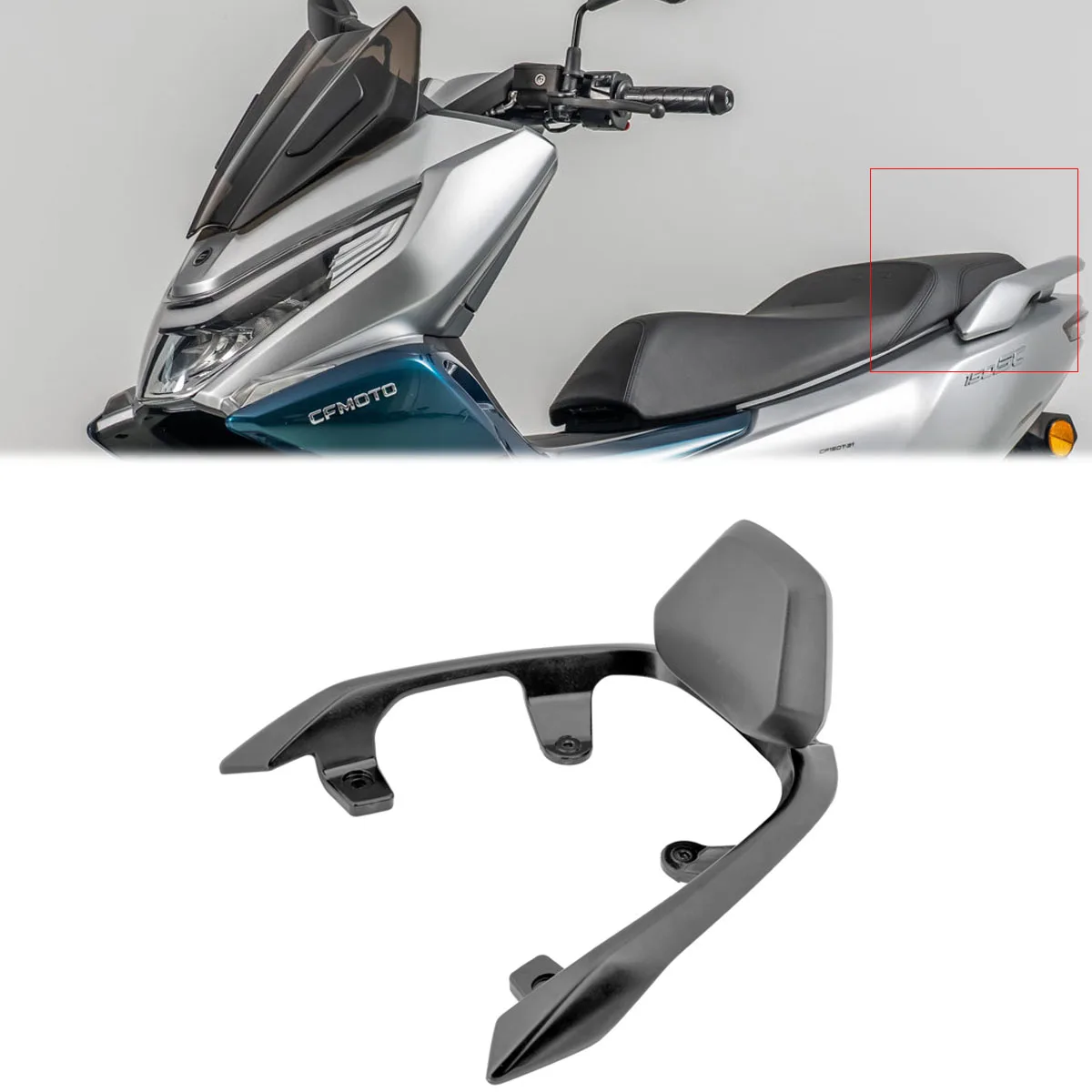 

Rear backrest assembly rear seat bracket rear seat cushion tailstock luggage rack Fit For CFMOTO 150SC