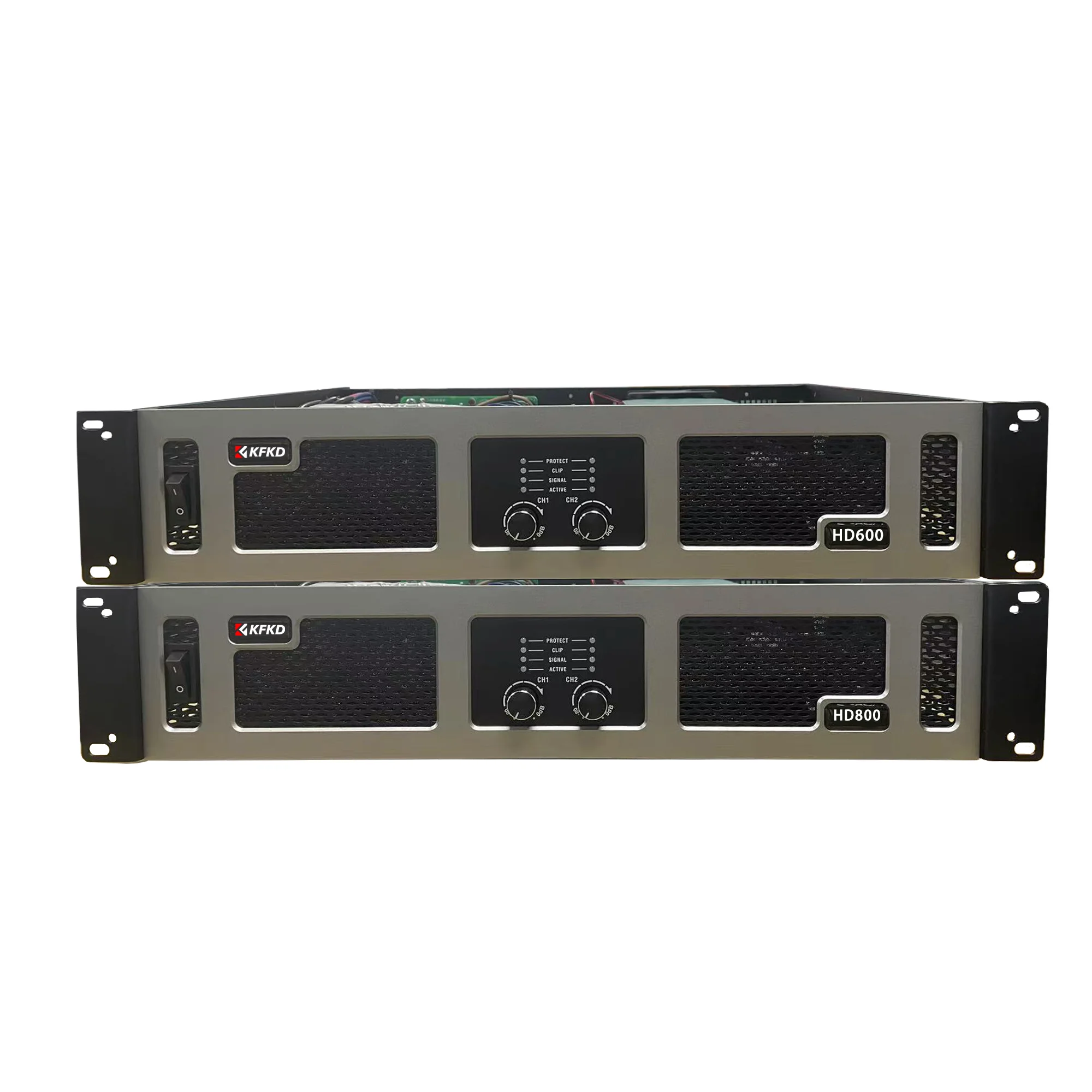 HD-800 Professional Class H Power Amplifier 2U Dual Channel Audio Stable Impedance 8ohm Metal Shell AC Power for Concerts Stage