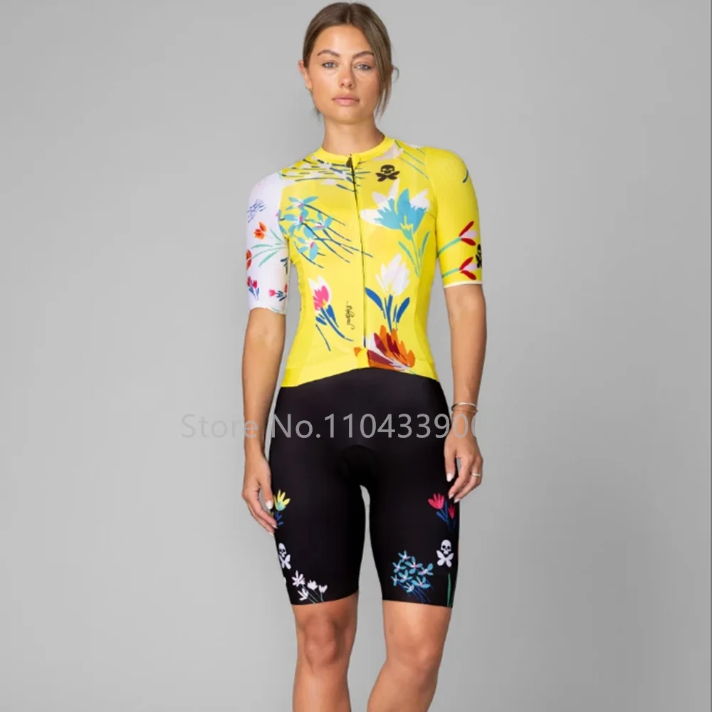 

Tights Bicycle Set Sportswear Steak Short Sleeve Women's Ride Tap Bad Shorts Short -pants Gel Cushion Mtb Uci Bike Jersey