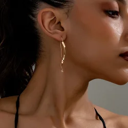 Earrings For Women Minimalist Ear Hook Twisted Irregular Lines Simple Style Holiday Party Sporty OL Fashion Jewelry DE098