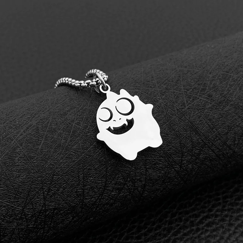 High Quality Popular Sweet Little Monster Personalized Couple Necklace Titanium Premium Kawaii Clothing Accessories