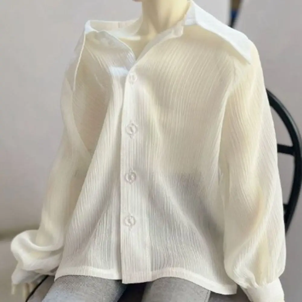 

Fashion Long Sleeve Shirt Handmade Casual Wears Doll Clothes Tops DIY Accessories Kids Toys for 1/3 1/4 1/6 BJD 30/45/60cm Dolls