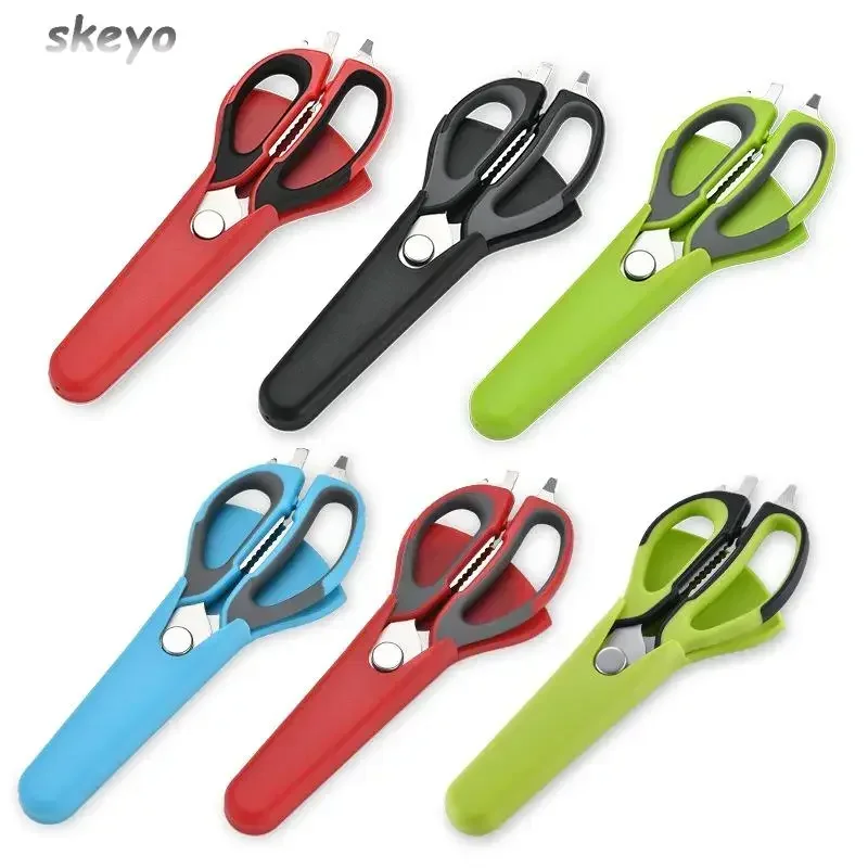 Kitchen Scissors Knife For Fish Chicken Bone Household Stainless Steel Multifunction Magnetic Cutter Shears Cooking Tools