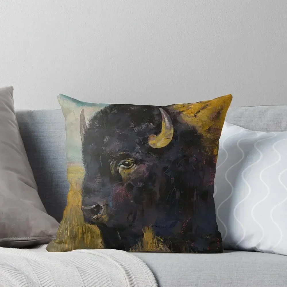 

Bison Throw Pillow luxury decor Cushions For Children Luxury Sofa Cushions pillowcases for sofa cushions pillow